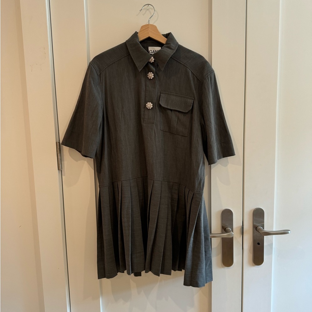 Ganni pleated dress